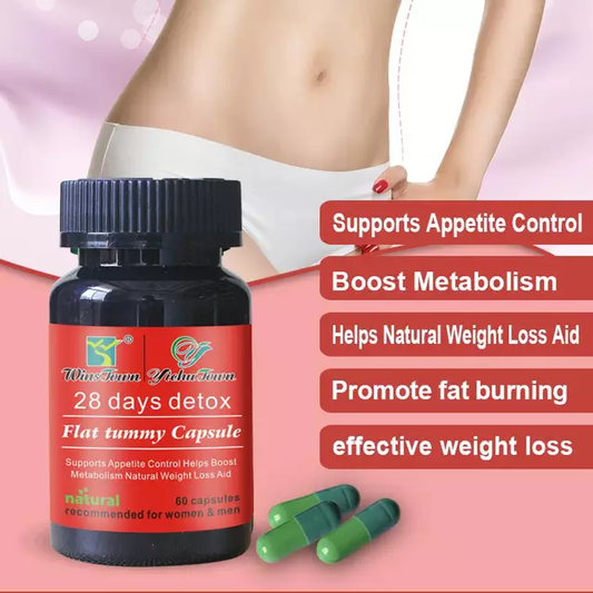28 Days Detox and Flat Tummy Capsule | Dietary Supplement for Detoxification, Appetite Control, Metabolism, and Flat Tummy