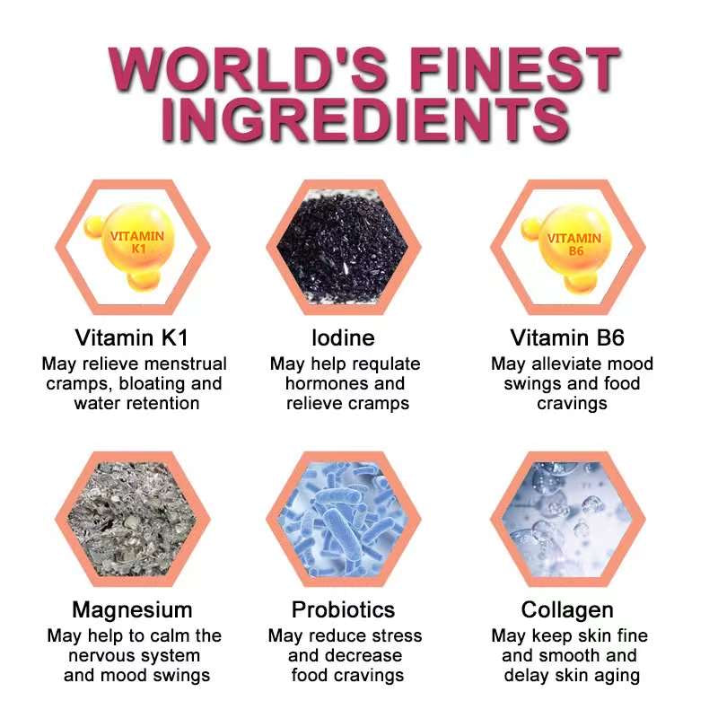 PMS Relief and Hormonal Balance Gummies | Dietary Supplement for Cramping, Bloating, and Mood Swing