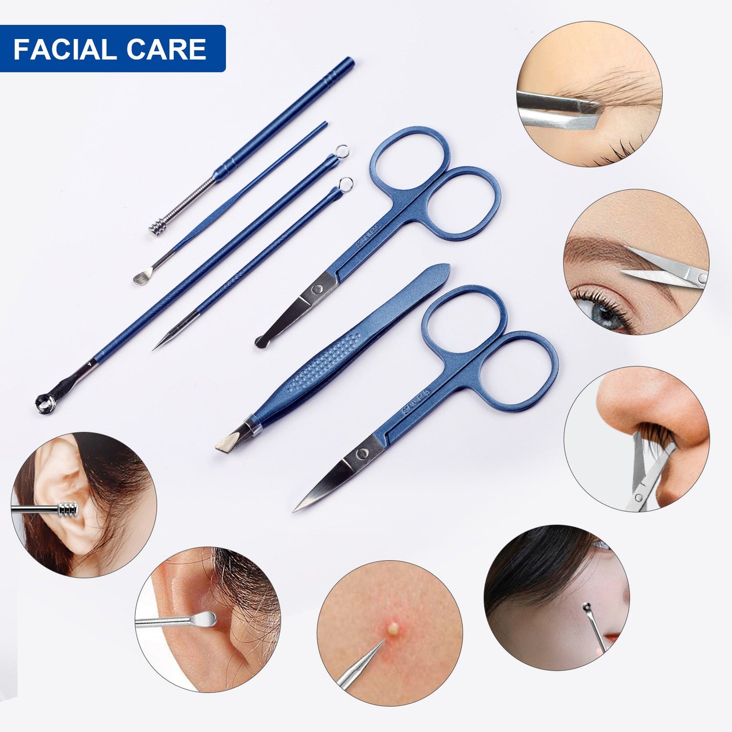 19-Piece Manicure and Pedicure Kit with Travel Case | Stainless Steel Nail Care Set