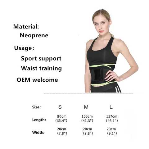 Curved-Edge SBR Embossing Waist Trainer with Elastic Band (Neoprene)