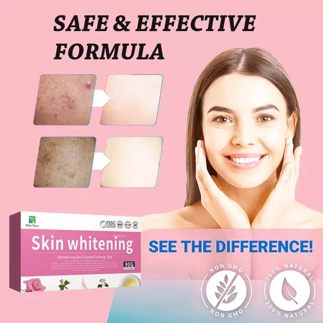 Skin Whitening and Spots Fading Tea (30 Teabags) | Herbal Tea for Skin Brightening, Anti-Aging and Clearing Dark Spots