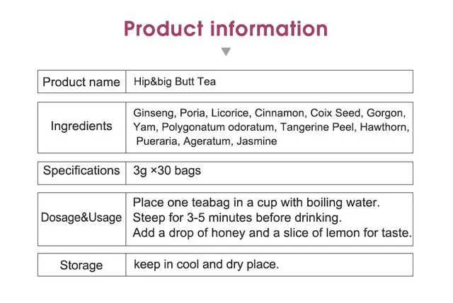 Hip and Butt Enlargement Tea | Herbal Tea for Wider Hips, Bigger Buttocks, and Stretch Marks