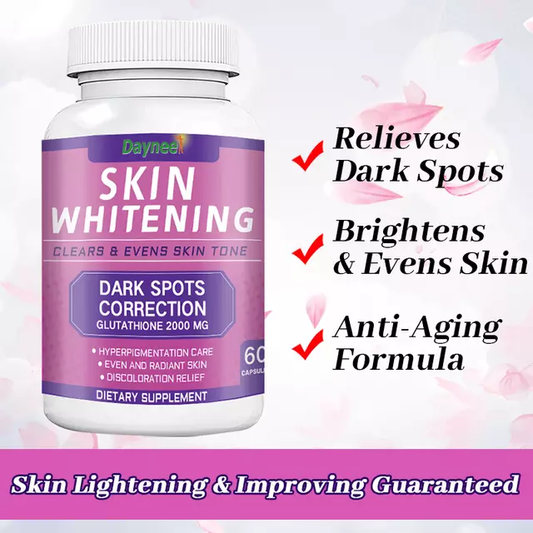 Skin Whitening Capsules with Glutathione (2000MG) | Dietary Supplement for Anti-Aging, Skin Toning, and Dark Spots