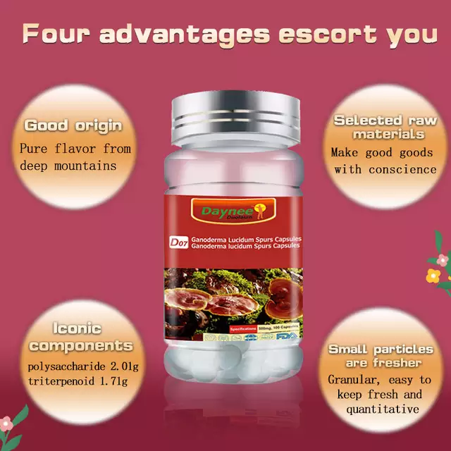 Ganoderma Lucidum Capsule | Dietary Supplement for Immunity, Anti-Aging, Cancer, Blood Sugar, and Depression