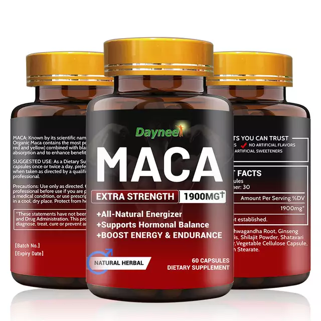 Maca Capsule for Men (1900MG) | Dietary Supplement for Man Power, Sexual Enhancement and Male Fertility