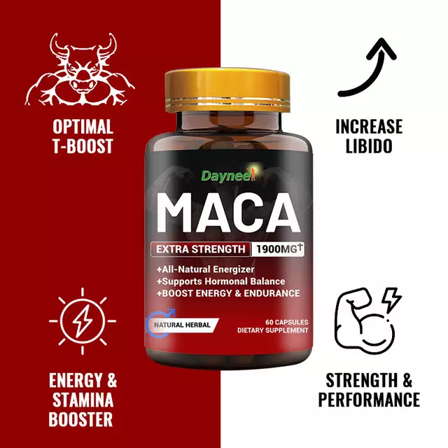 Maca Capsule for Men (1900MG) | Dietary Supplement for Man Power, Sexual Enhancement and Male Fertility
