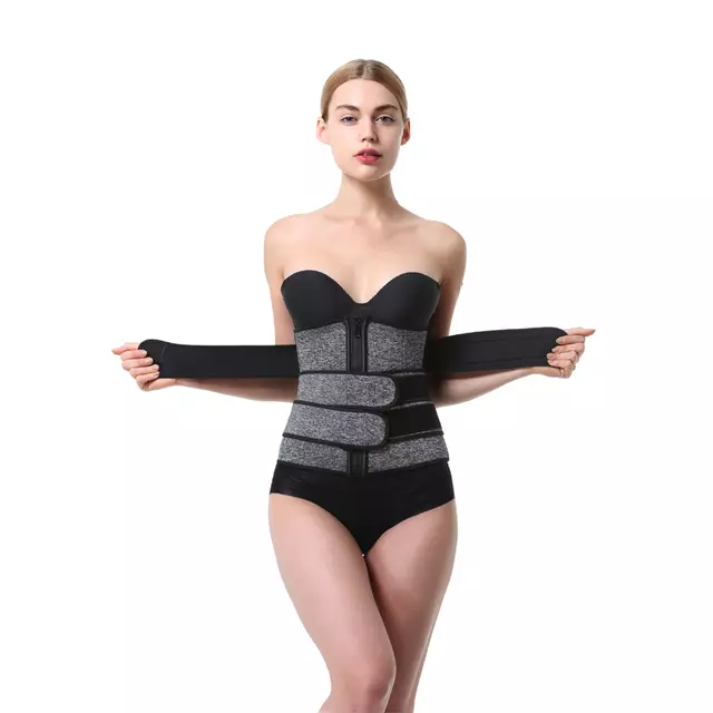 Three Straps Neoprene Belt with Zip | 3 Straps Neoprene Waist Trainer