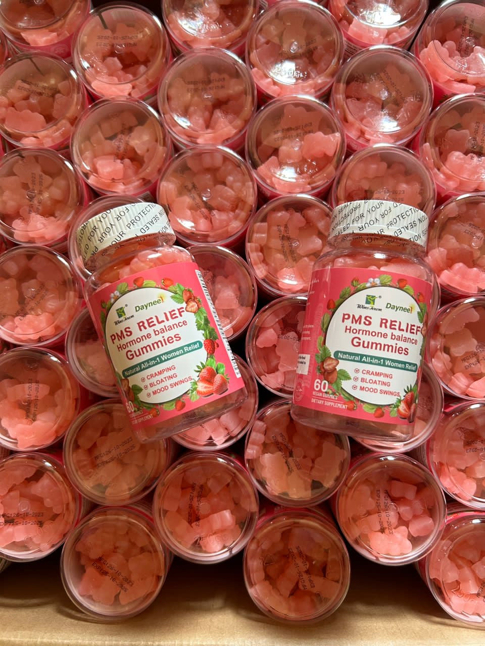 PMS Relief and Hormonal Balance Gummies | Dietary Supplement for Cramping, Bloating, and Mood Swing