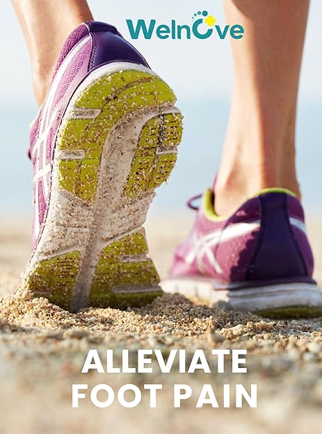 Welnove Heel Pads for Achilles Tendonitis, Heel Spurs, Plantar Fasciitis, Heel Bursitis, Heel Pain, and Cracked Heels (2 pieces) | Heel Strap