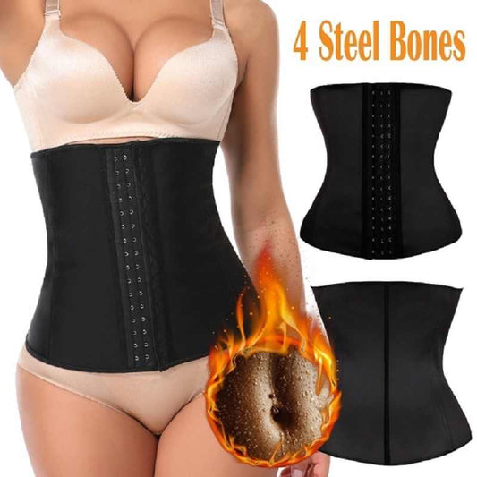 4 Steel Bone Waist Trainer with Hook (Latex)