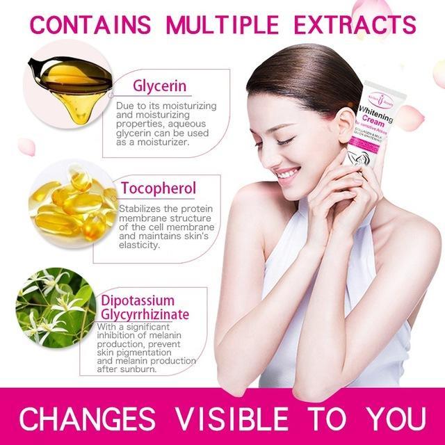 Underarm and Private Part Whitening Cream | For Sensitive Areas, Armpit, Knee, and Elbow