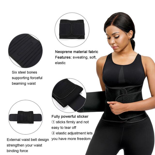 NEOPRENE Waist Trainer Belt with Elastic Strap