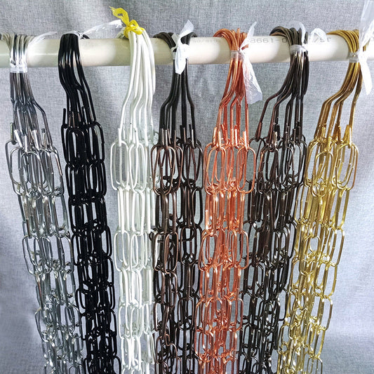 Vertical Space-Saving Iron Chain for Hangers | Metal Chain Closet Organizer