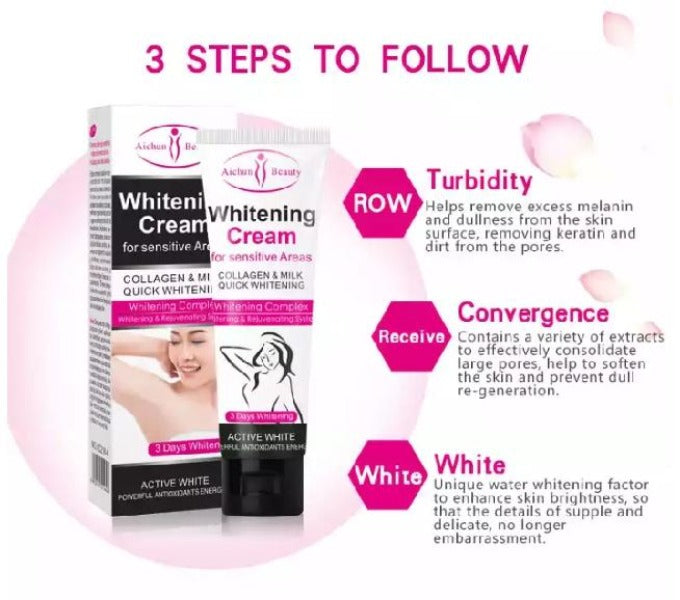 Underarm and Private Part Whitening Cream | For Sensitive Areas, Armpit, Knee, and Elbow