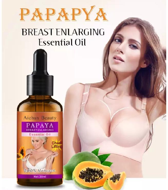 Papaya Breast Enlarging Oil | Essential Oil for Bust Lifting, Enhancing, and Sagging Breasts