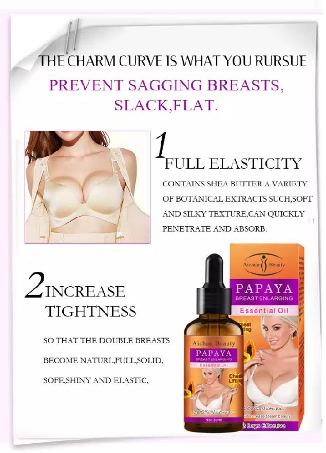 Papaya Breast Enlarging Oil | Essential Oil for Bust Lifting, Enhancing, and Sagging Breasts