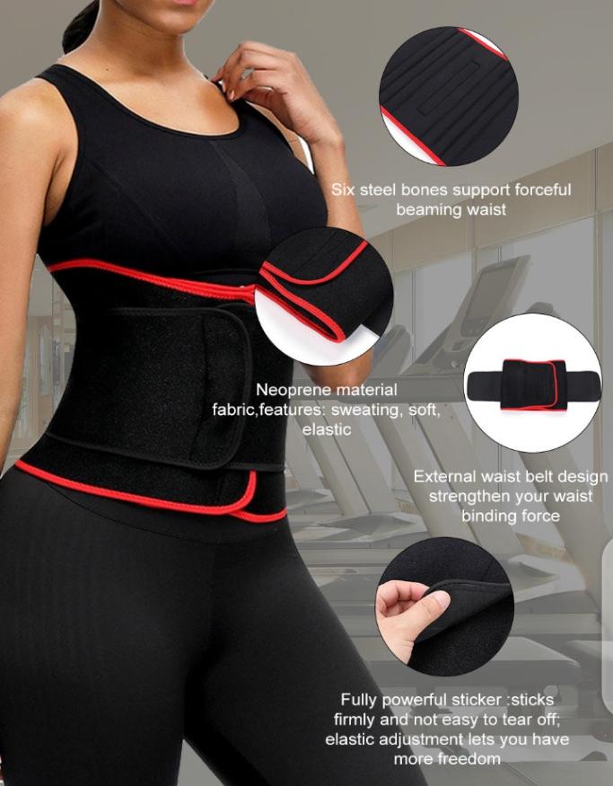 NEOPRENE Waist Trainer Belt with Elastic Strap