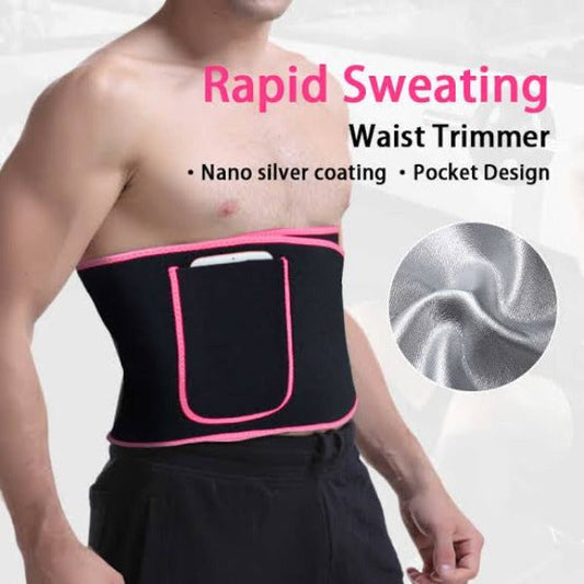 NEOPRENE Waist Trainer Belt with Pouch | Yoga Belt with Pouch