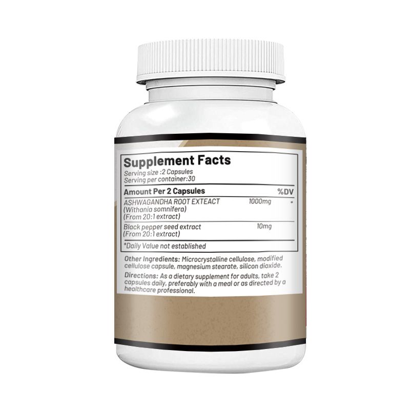 Ashwagandha Capsules with Maca and Vitamin C | Dietary Supplement for Stress, Energy, Focus, Thyroid, and Blood Pressure