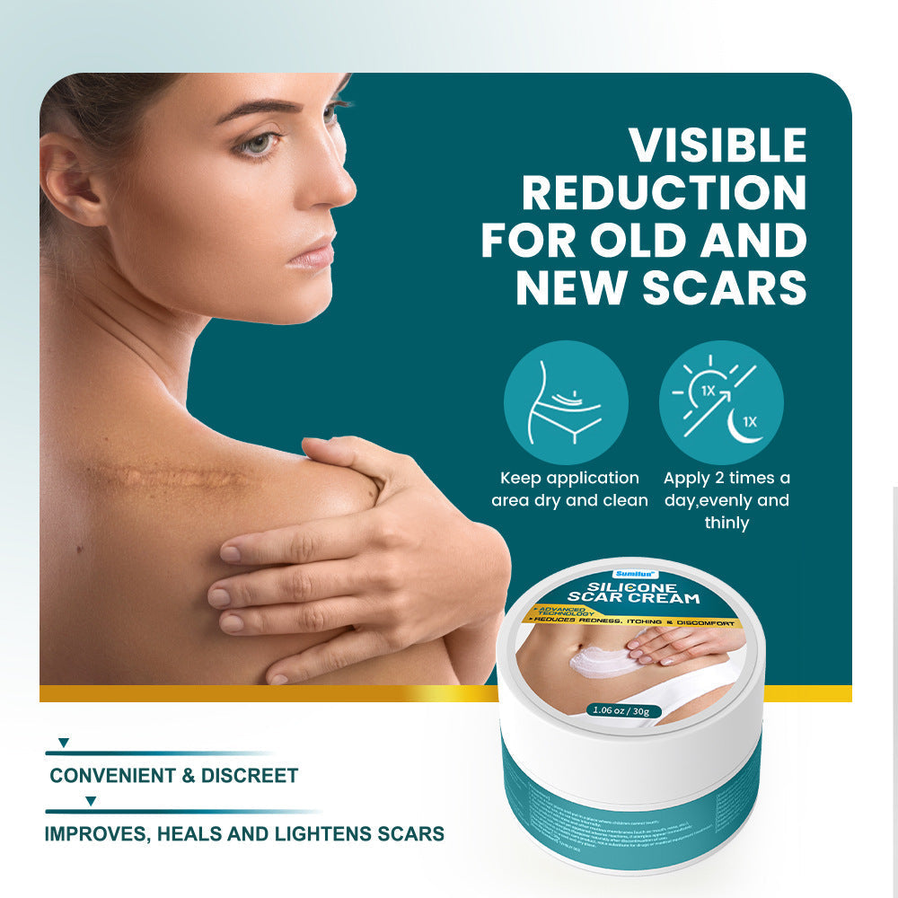 Silicone Scar Cream (30 grams) | Topical Cream for Old and New Scars