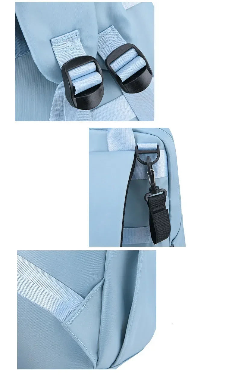 5-in-1 Diaper Bag Set with Large Bag, Small Bag, Bottle Bag, Food Bag, and Diaper Changing Pad