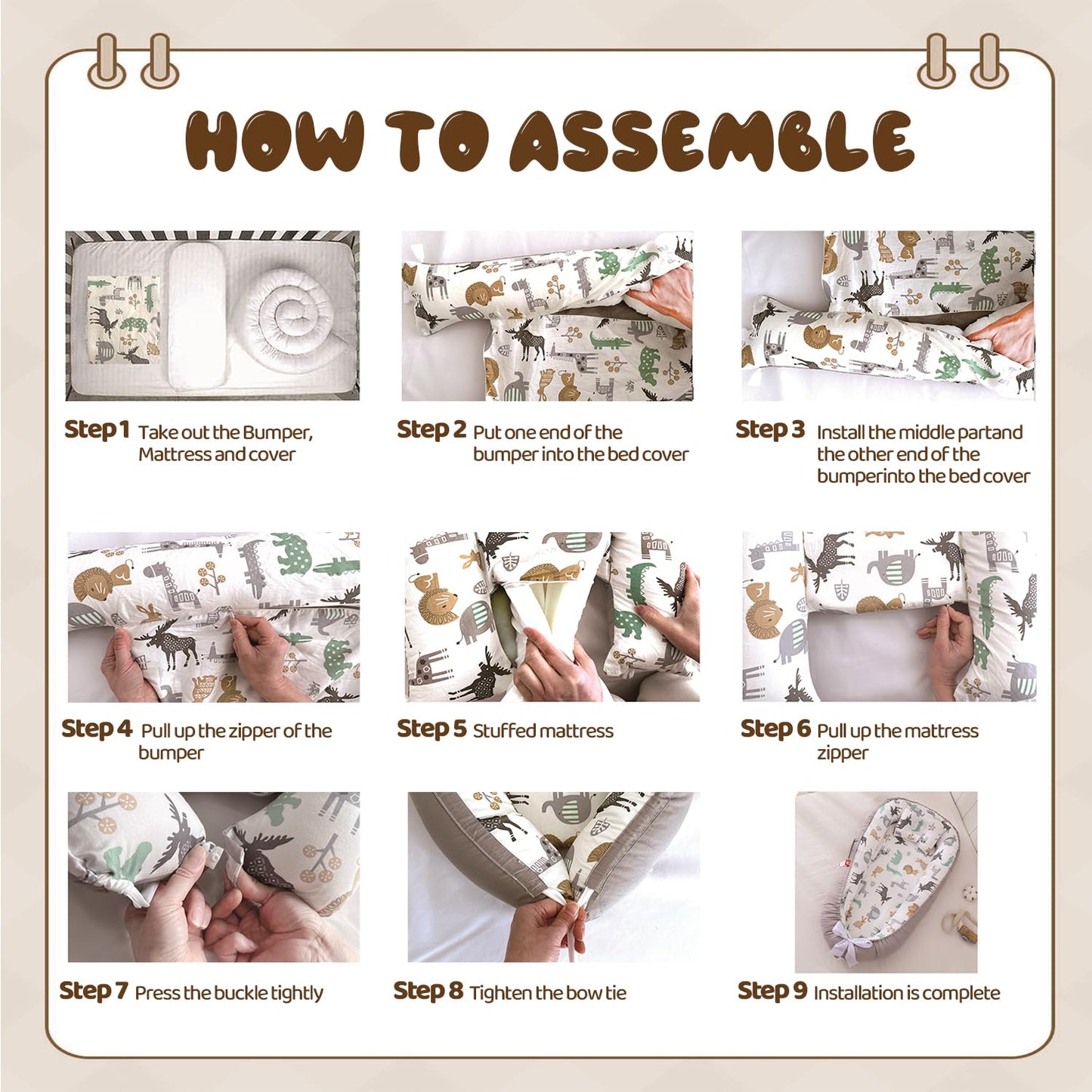 Portable Baby Nest Bed for Newborns (0-18 months old, 90*50cm size) | Travel-Friendly Baby Lounger and Co-Sleeper Bed