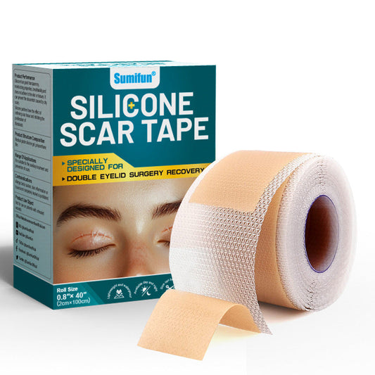 Silicone Scar Tape (2×100cm, Brown color) | Scar Repair Sheet for New & Old Scars and Stretch Marks