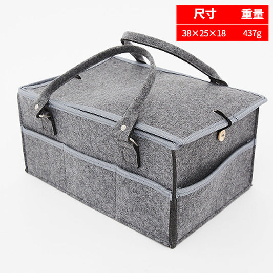 Portable Baby Diaper Caddy Organizer (Large - 38*25*18cm size) | Foldable and Multi-Compartment Storage Organizer for Baby Diapers, Wipes and Bottles