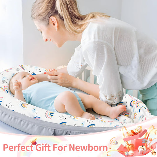 Portable Baby Nest Bed for Newborns (0-18 months old, 90*50cm size) | Travel-Friendly Baby Lounger and Co-Sleeper Bed
