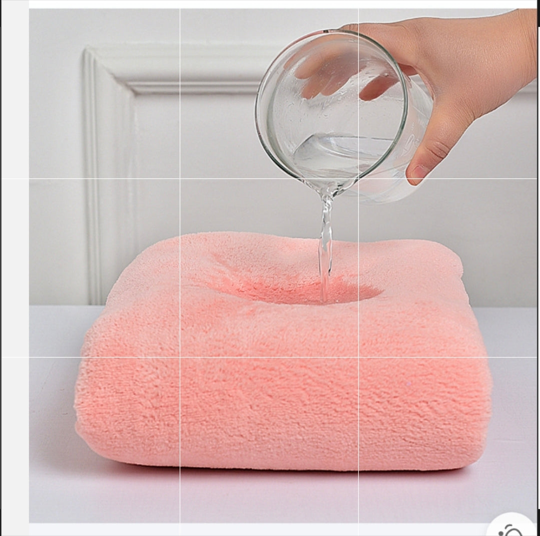 3-in-1 Soft Towel Set for Mother and Baby with Package Bag | Absorbent Coral Fleece Baby Bath Towels Gift Set