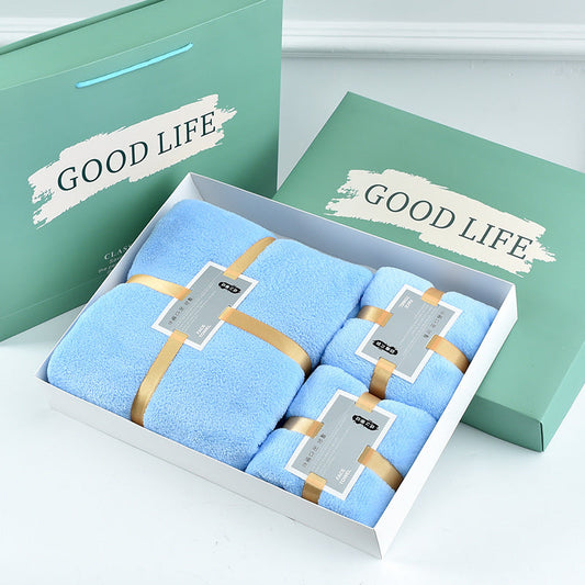 3-in-1 Luxury Coral Fleece Baby Bath Towel Set | Ultra-Soft Bath Towels for Mother and Baby