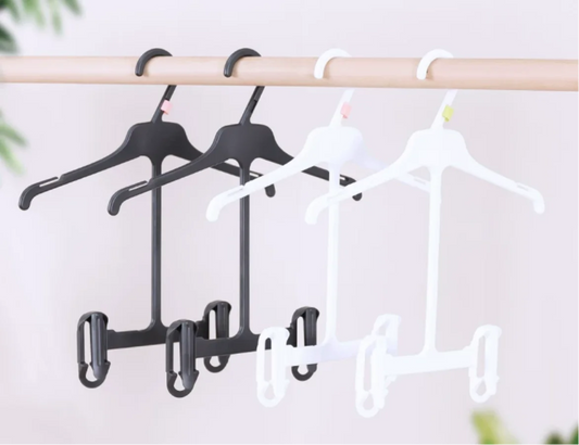 2-in-1 Children’s Plastic Clothes Hanger for Tops and Bottoms | Kids Suit and Outfit Hanger