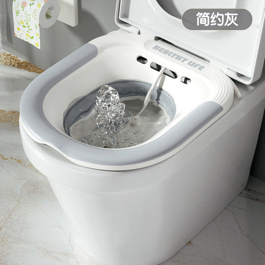 Foldable Toilet Sitz Bath Basin without Spray Tube | Wash Bowl for Postpartum Recovery, Hemorrhoid Relief, and Intimate