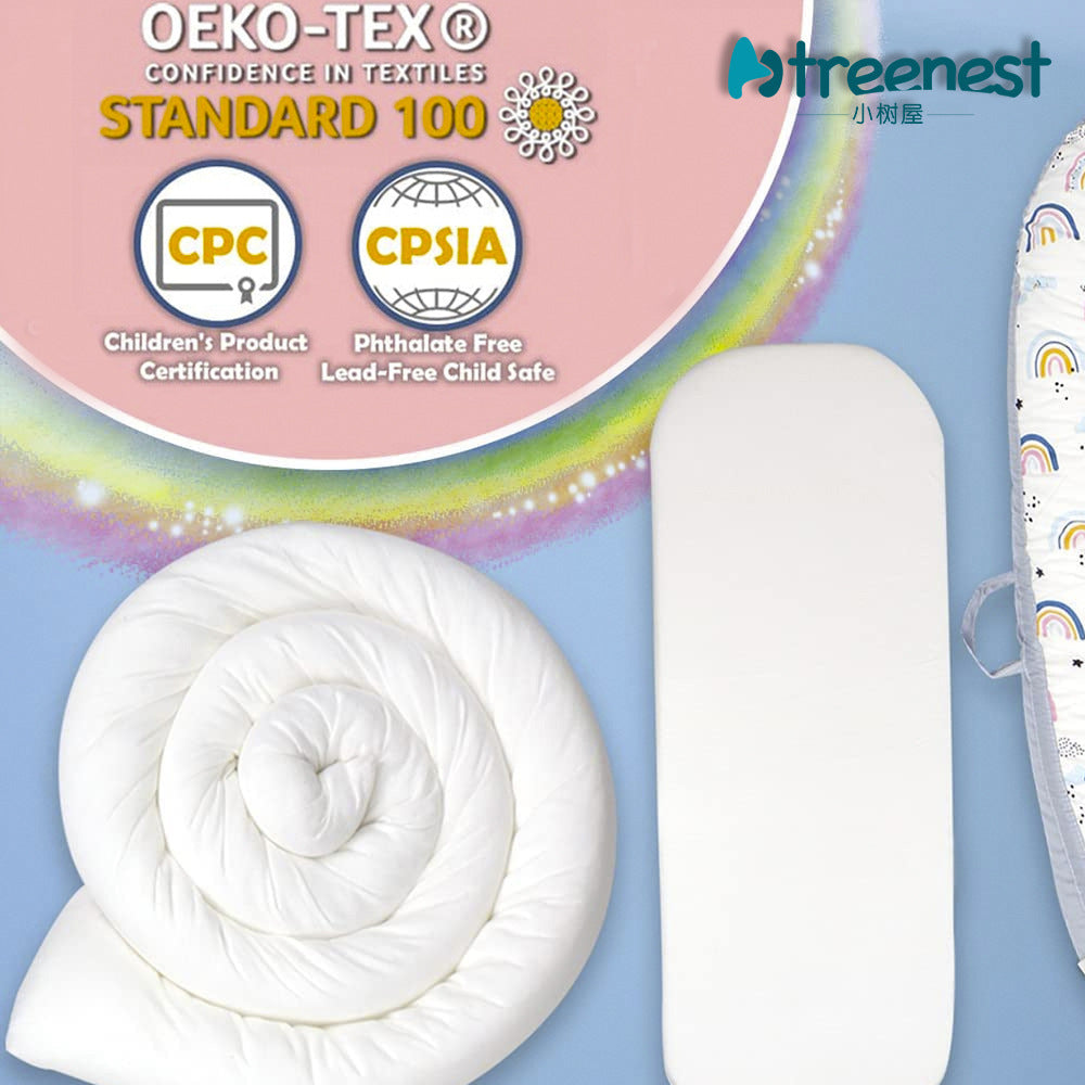 Portable Baby Nest Bed for Newborns (0-18 months old, 90*50cm size) | Travel-Friendly Baby Lounger and Co-Sleeper Bed